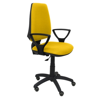 Elche CP bali chair arms fixed wheels yellow parquet
