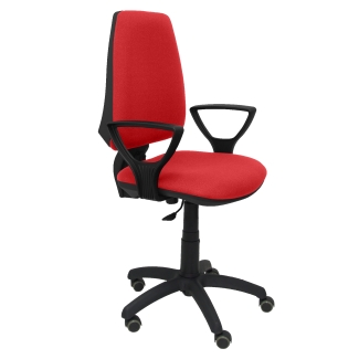 Elche CP bali red chair arms fixed wheels parquet