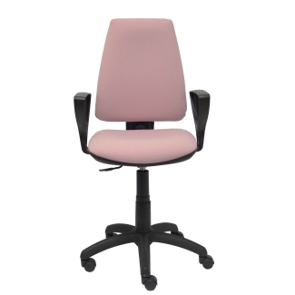 Elche CP bali chair fixed arms pale pink wheels parquet