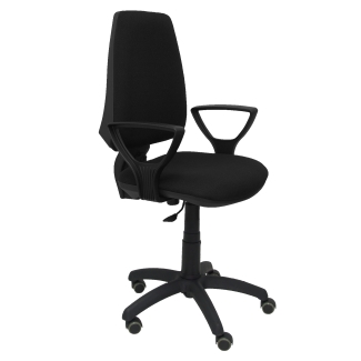 Elche CP bali black chair arms fixed wheels parquet