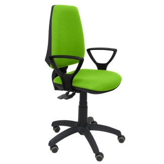 Elche S bali chair arms pistachio green wheels fixed parquet