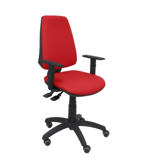 Elche S bali red chair arms adjustable wheels parquet