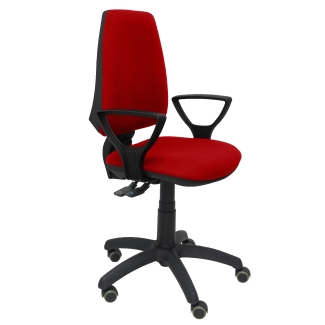 Elche S bali red chair arms fixed wheels parquet