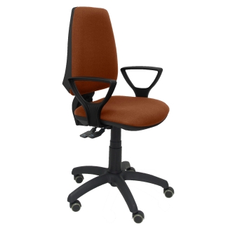 Elche S bali brown chair arms fixed wheels parquet