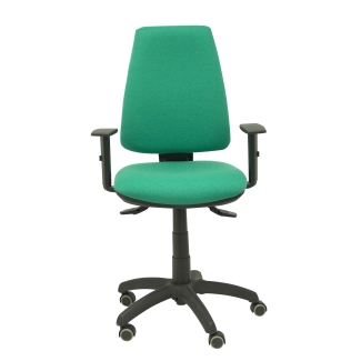 Elche S bali green chair arms adjustable wheels parquet