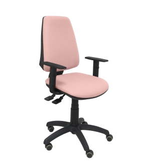 Elche S bali chair adjustable arms pale pink wheels parquet