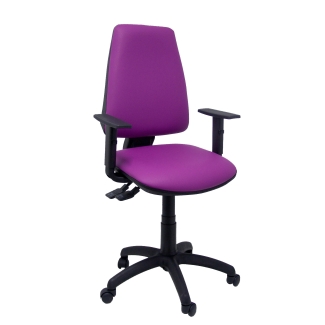Elche synchro purple chair with adjustable arm similpiel