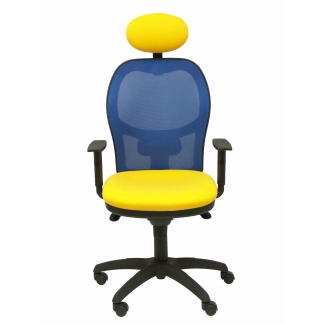 Jorquera mesh chair seat bali blue yellow fixed headboard