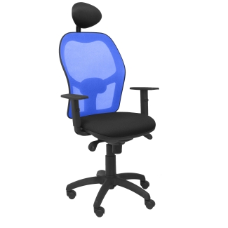 Jorquera mesh chair seat bali blue black fixed headboard