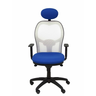 Jorquera mesh chair seat white bali blue fixed headboard