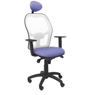 Jorquera mesh chair seat bali white light blue with fixed headboard