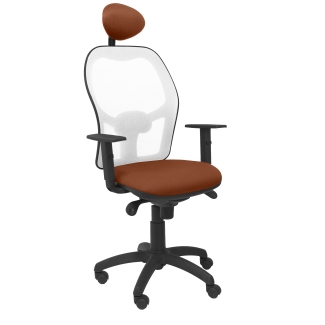 Jorquera mesh chair seat white brown bali fixed headboard
