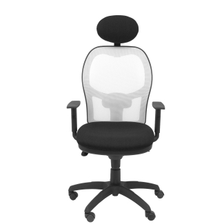 Jorquera mesh chair seat white black bali fixed headboard