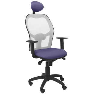 Jorquera mesh chair seat bali gray light blue with fixed headboard
