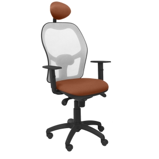 Jorquera mesh chair seat bali gray brown with fixed headboard