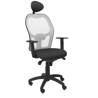Jorquera mesh chair seat gray black bali fixed headboard