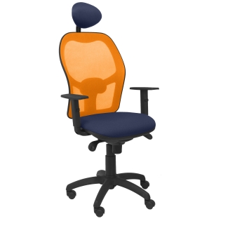 Jorquera mesh seat chair orange navy bali fixed headboard