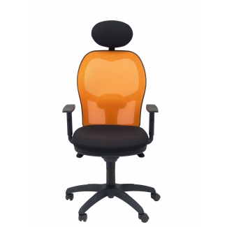 Jorquera mesh chair seat orange bali black fixed headboard