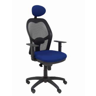 Jorquera mesh chair seat bali black navy fixed headboard