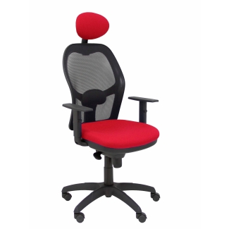 Jorquera mesh chair seat black red bali fixed headboard