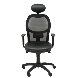 Jorquera mesh chair seat black black similpiel fixed headboard