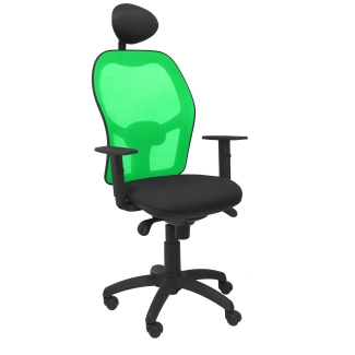 Jorquera mesh chair seat green black bali fixed headboard