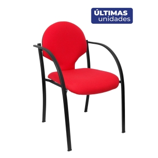 Hellin Pack 2 chairs black chassis red aran