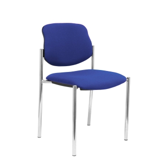 Villalgordo cadeira fixa chassi de cromo azul bali