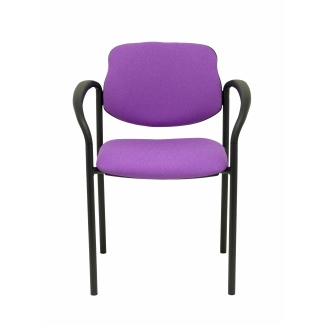 Villalgordo fixed chair bali lila black chassis with arms