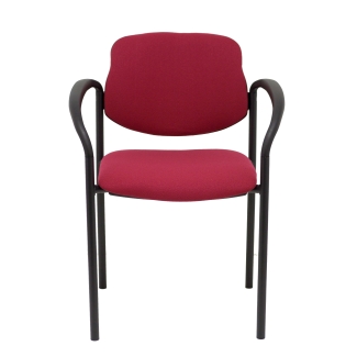 Fixed chair Villalgordo bali garnet black chassis with arms