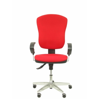 Moral red fabric chair synchro adjustable arms