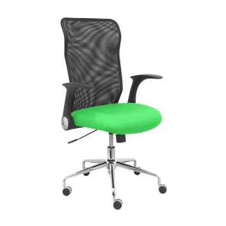 Minaya mesh chair backrest seat pistachio green black bali