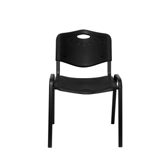 Robledo Pacote de 2 cadeiras de PVC preto