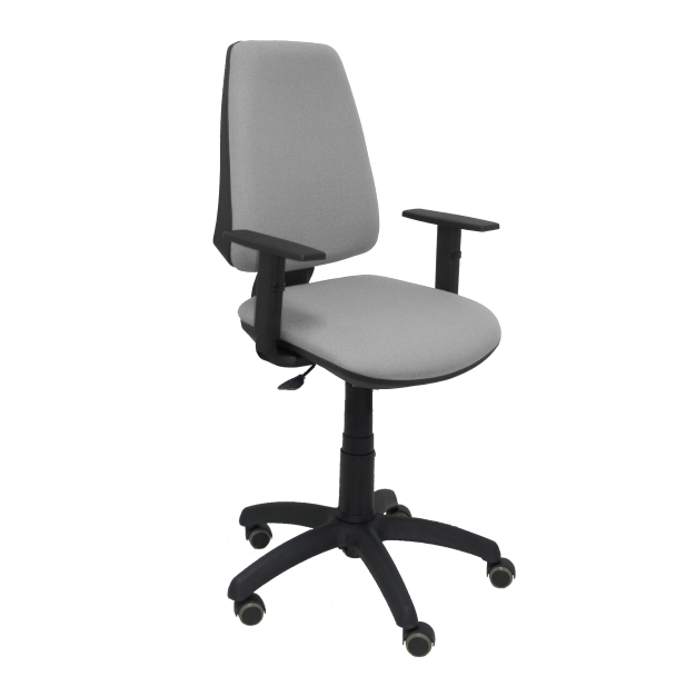 Elche CP bali chair light gray parquet wheels adjustable arms