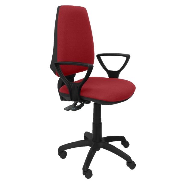 Fauteuil de Bureau Modèle Elche S  Tissu BALI Rouge Accoudoirs Fixes