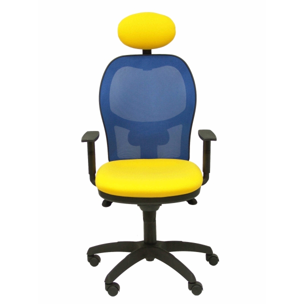 Jorquera malha assento da cadeira bali cabeceira fixa amarelo azul