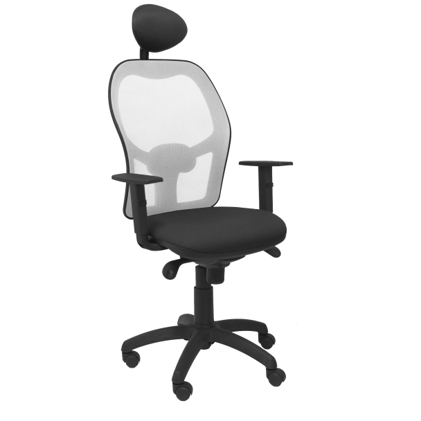 Jorquera mesh chair seat gray black bali fixed headboard