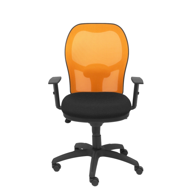 Jorquera malha cadeira de assento de laranja bali preto