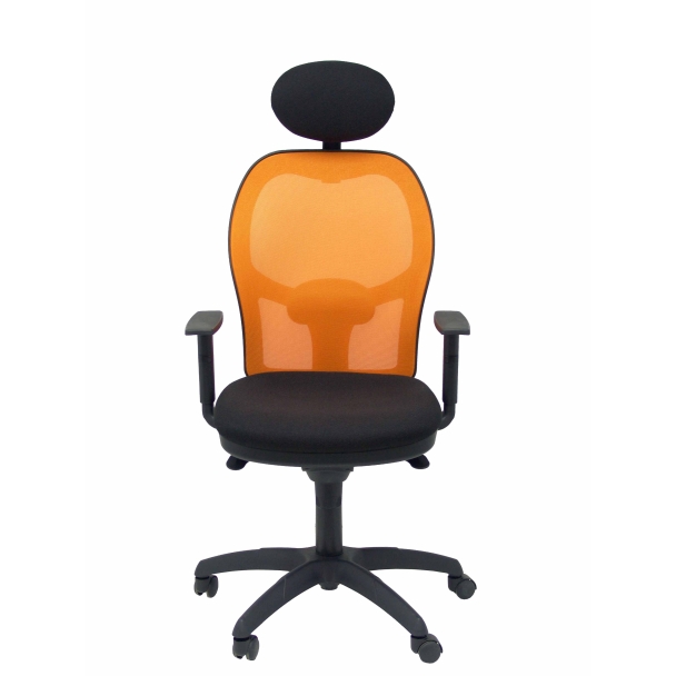 Jorquera malha assento da cadeira laranja bali preto cabeceira fixa