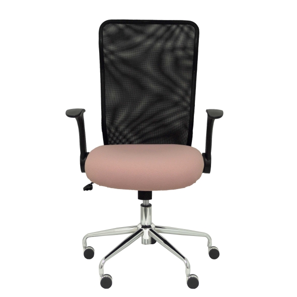 Minaya mesh chair seat backrest black pale pink bali