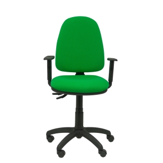 cadeira verde Tribaldos com braços ajustáveis