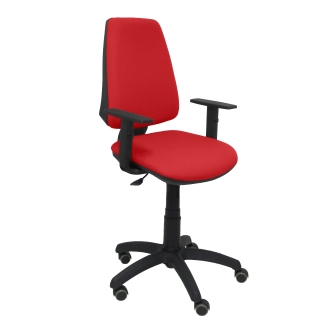 Elche CP bali red chair arms adjustable wheels parquet