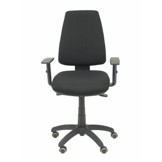 Elche S bali black chair arms adjustable wheels parquet