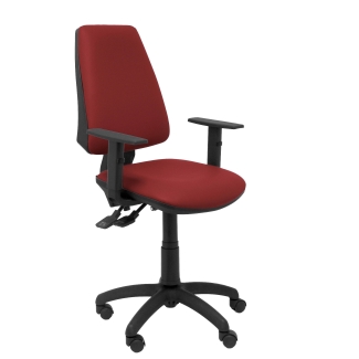 Elche synchro chair with adjustable arm garnet similpiel