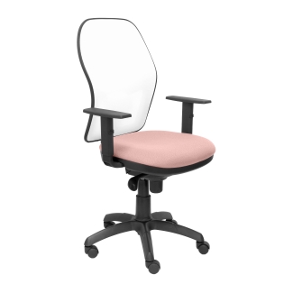 Jorquera mesh chair seat bali white pale pink