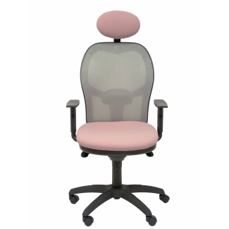Jorquera mesh chair seat bali pale pink gray fixed headboard