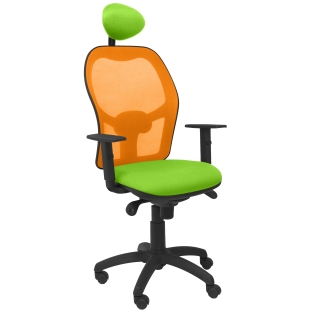Jorquera malha cadeira bali laranja assento pistachio cabeceira fixa
