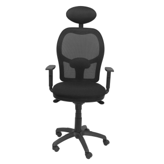 Jorquera mesh chair seat black similpiel yellow fixed headboard