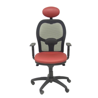 Jorquera mesh chair seat black similpiel garnet fixed headboard