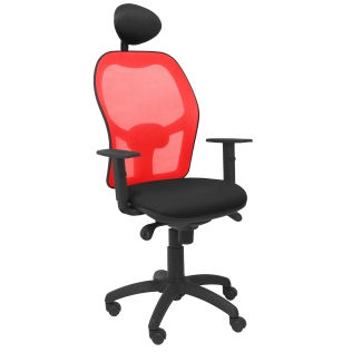 Jorquera mesh chair seat red black bali fixed headboard